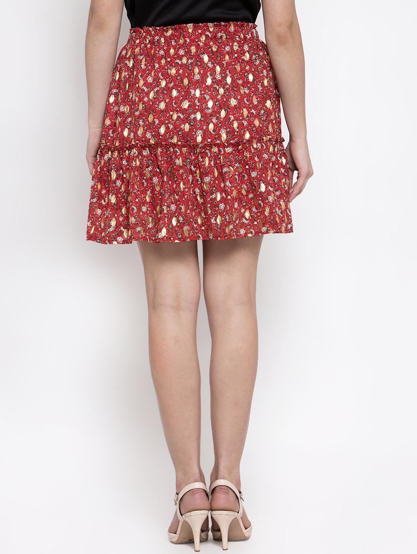 high rise floral flared skirt - 16982020 - Zoom Image - 3