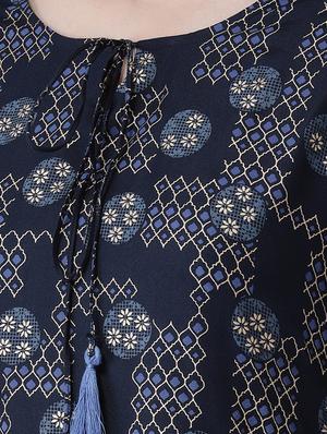 printed high low kurta - 16982980 - Standard Image - 4