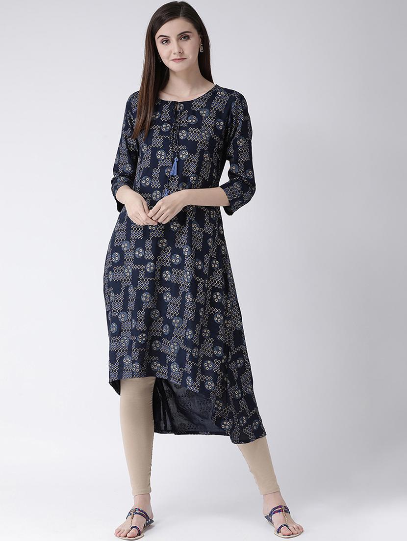 printed high low kurta - 16982980 - Zoom Image - 1