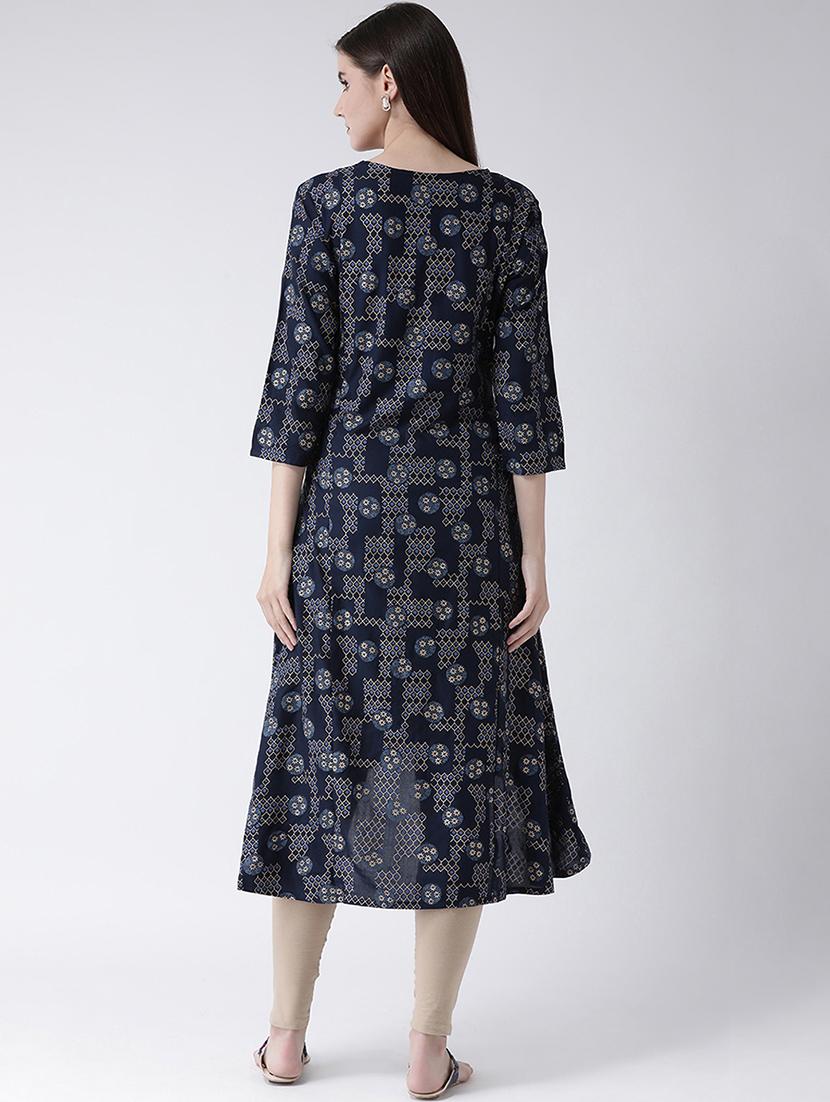 printed high low kurta - 16982980 - Zoom Image - 3