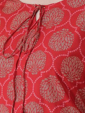 printed high low kurta - 16982981 - Standard Image - 4