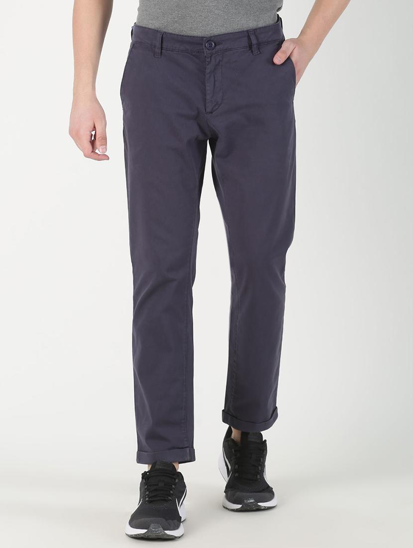 blue solid chinos - 16983021 - Zoom Image - 1