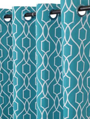 printed blackout fabric door curtain (set of 2) - 16983305 - Standard Image - 3