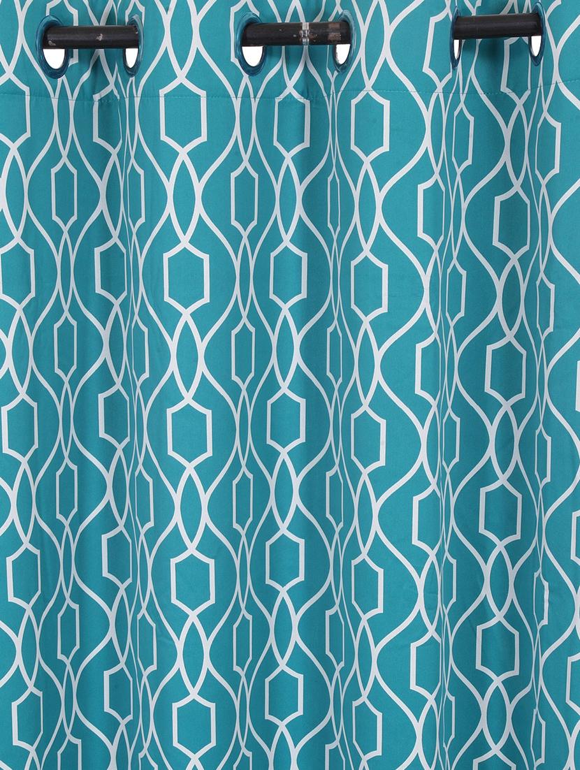 printed blackout fabric door curtain (set of 2) - 16983305 - Zoom Image - 2
