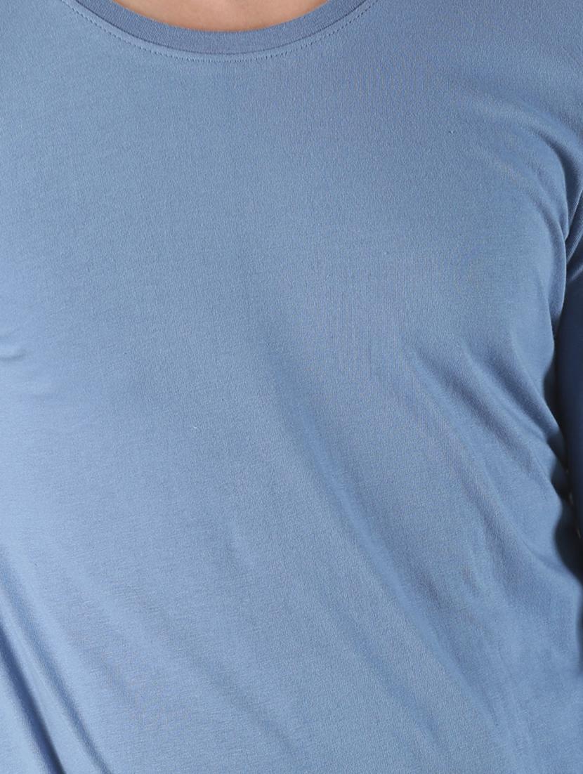 blue solid t-shirt - 16983353 - Zoom Image - 5