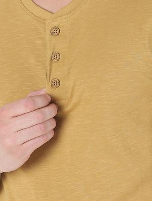 brown solid t-shirt - 16983378 - Standard Image - 5