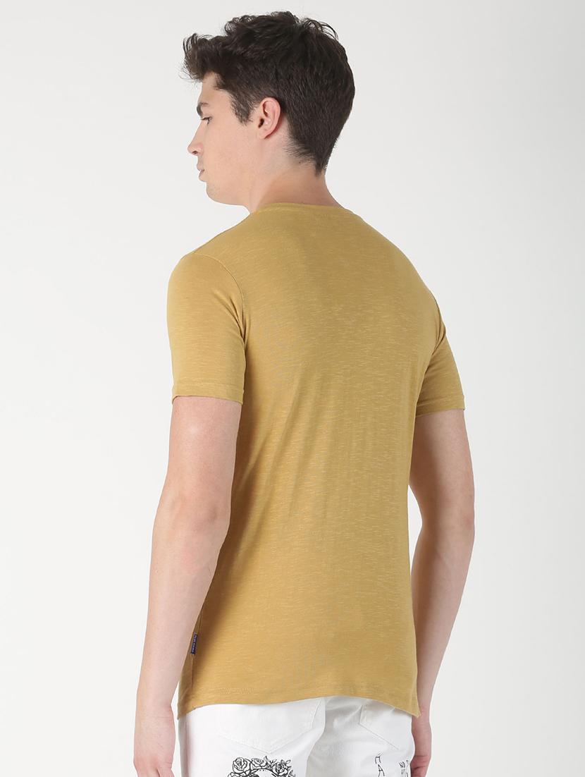 brown solid t-shirt - 16983378 - Zoom Image - 3