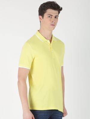 yellow solid polo t-shirt - 16983383 - Standard Image - 2