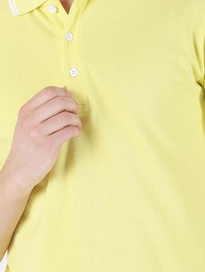 yellow solid polo t-shirt - 16983383 - Standard Image - 5