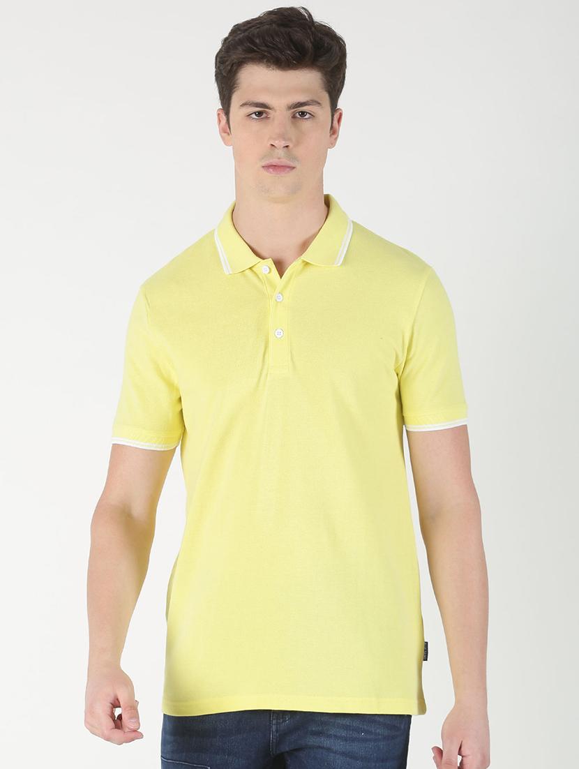yellow solid polo t-shirt - 16983383 - Zoom Image - 1