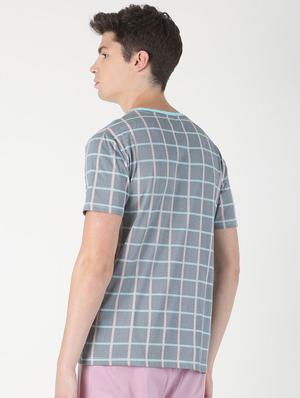 grey checkered t-shirt - 16983385 - Standard Image - 3