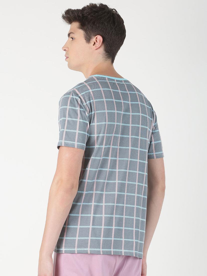 grey checkered t-shirt - 16983385 - Zoom Image - 3