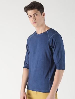 blue solid raglan t-shirt - 16983396 - Standard Image - 2