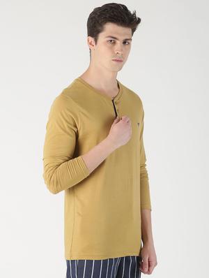 brown solid t-shirt - 16983416 - Standard Image - 2