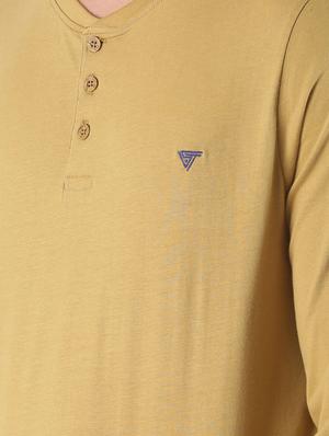 brown solid t-shirt - 16983416 - Standard Image - 5