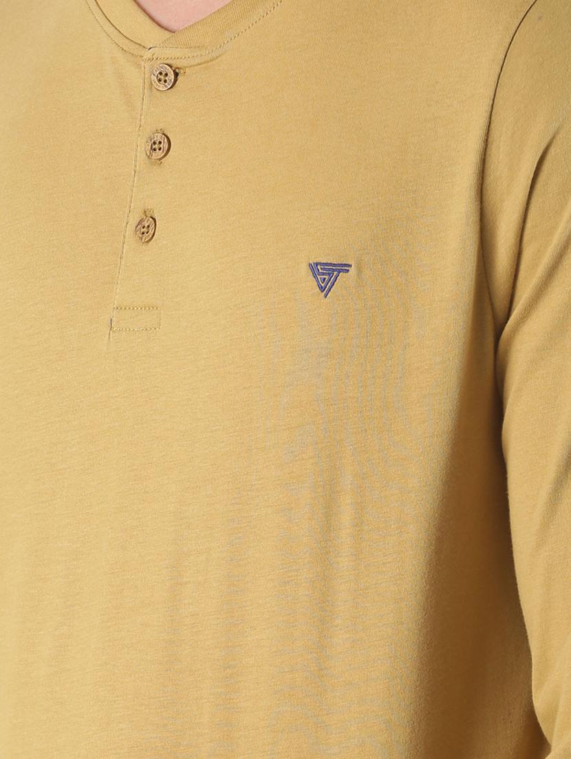 brown solid t-shirt - 16983416 - Zoom Image - 5