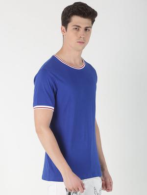blue solid t-shirt - 16983419 - Standard Image - 2