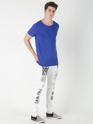 blue solid t-shirt - 16983419 - Standard Image - 4