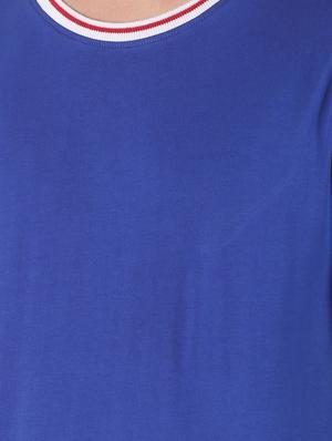 blue solid t-shirt - 16983419 - Standard Image - 5