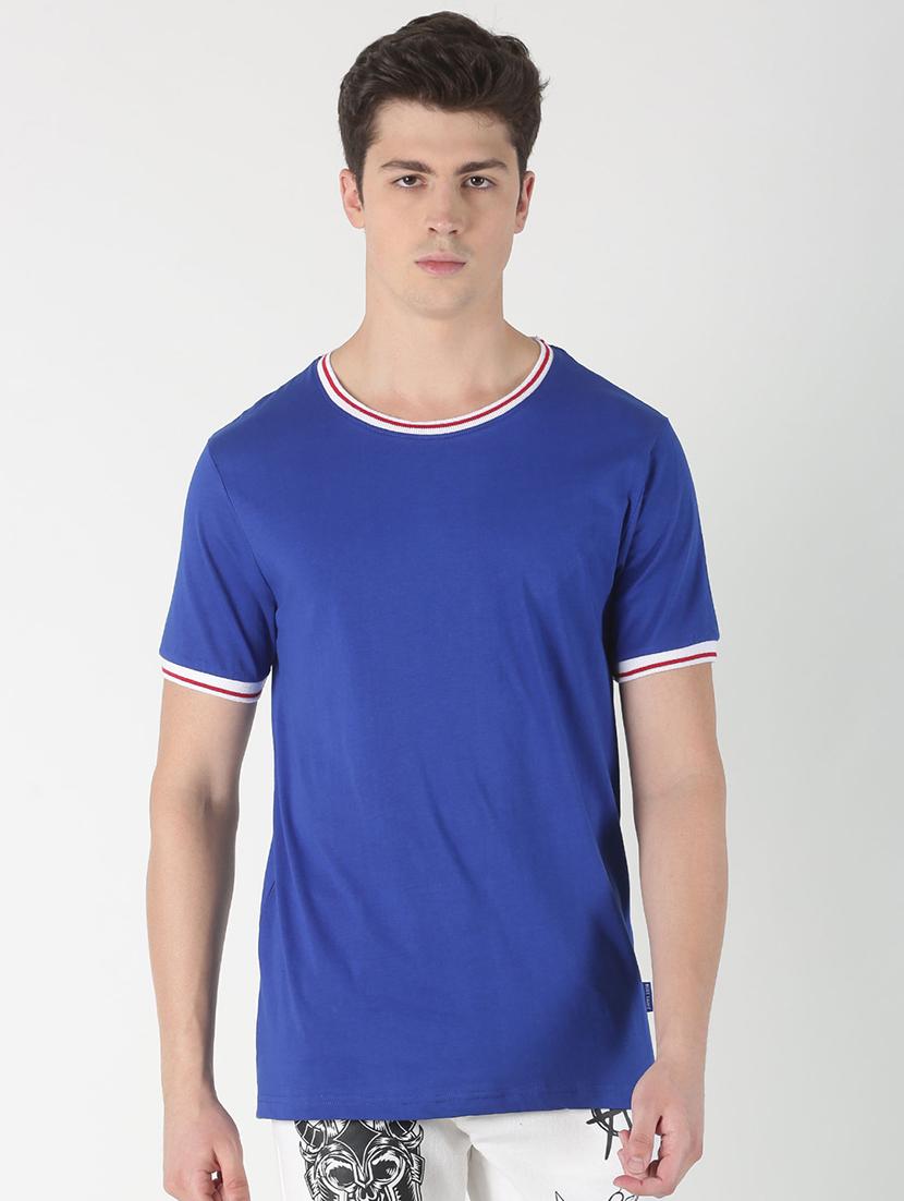 blue solid t-shirt - 16983419 - Zoom Image - 1