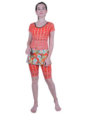 red nylon swimsuit - 16983470 - Standard Image - 4
