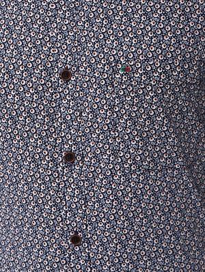 navy blue floral print casual shirt - 16983604 - Standard Image - 5