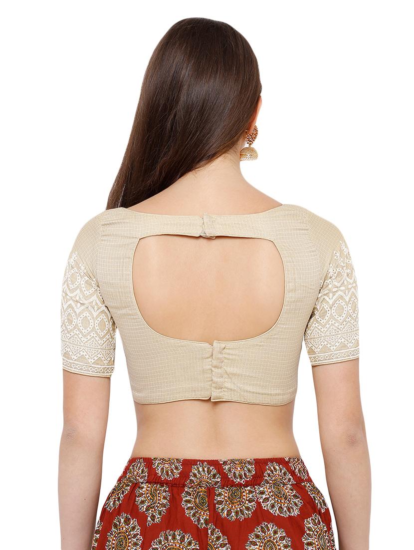 checkered brocade blouse - 16983640 - Zoom Image - 3