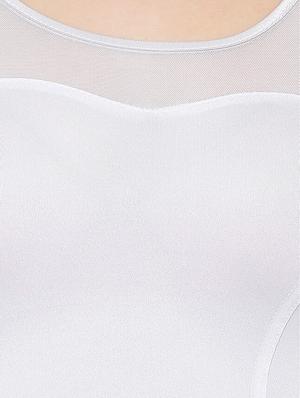 net yoke solid blouse - 16983645 - Standard Image - 5
