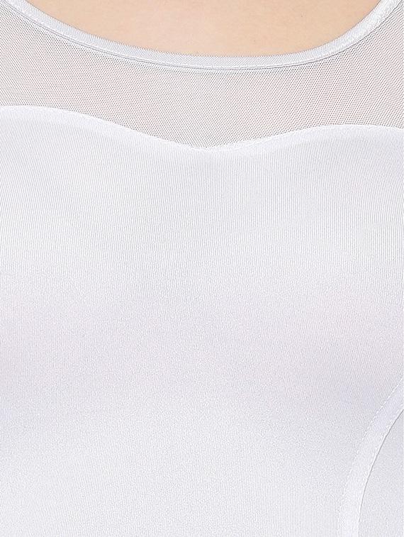 net yoke solid blouse - 16983645 - Zoom Image - 5