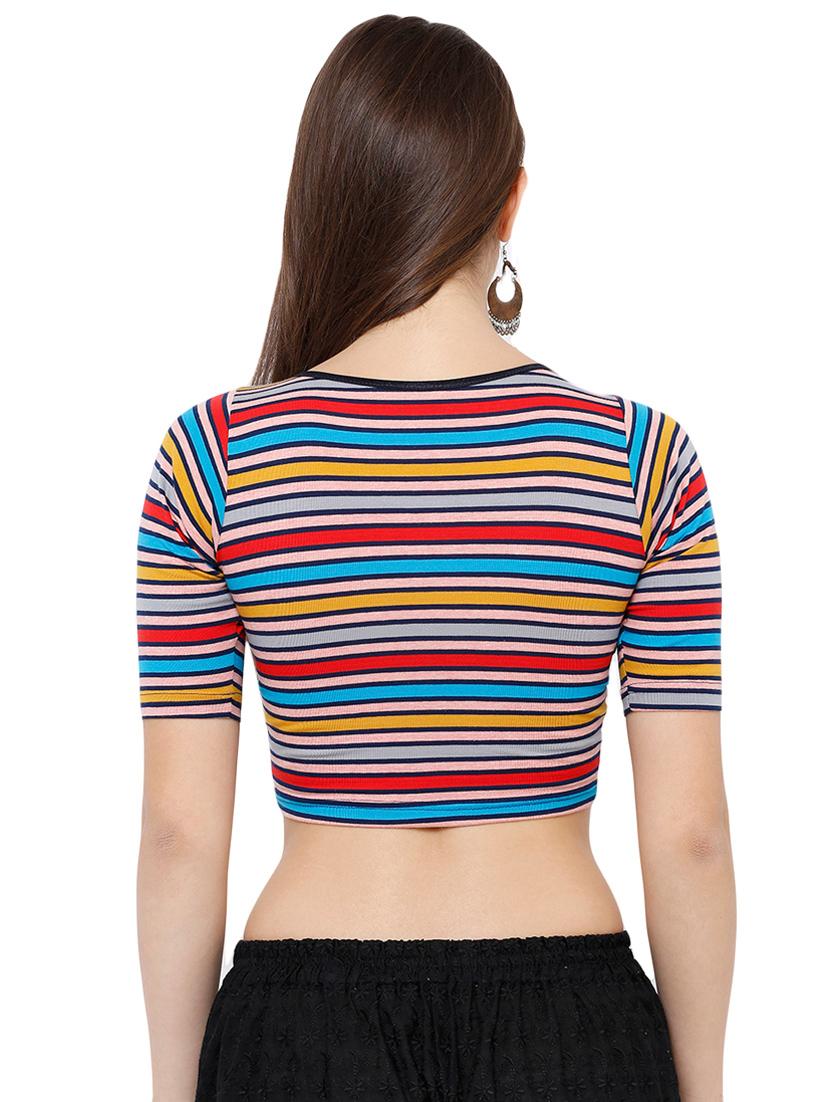 striped brocade blouse - 16983668 - Zoom Image - 3