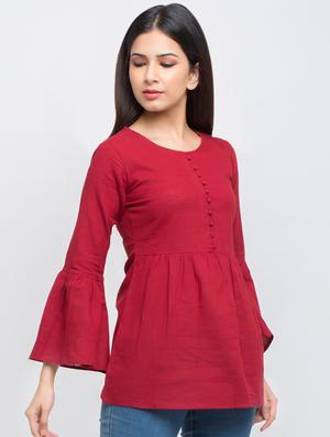bell sleeves a-line top - 16983743 - Standard Image - 2