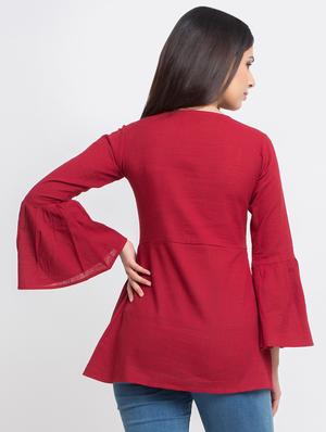 bell sleeves a-line top - 16983743 - Standard Image - 3