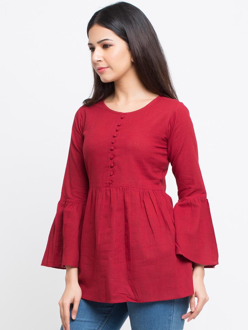 bell sleeves a-line top - 16983743 - Zoom Image - 1