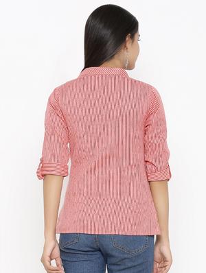 button-up striped top - 16983753 - Standard Image - 3