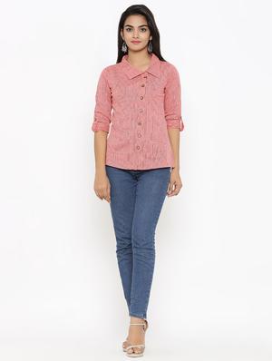button-up striped top - 16983753 - Standard Image - 4
