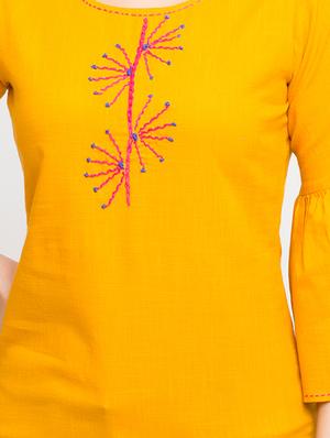 round neck embroidered top - 16983780 - Standard Image - 5