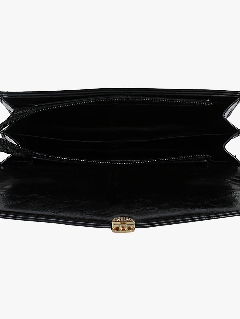 black leatherette (pu) regular sling bag - 16983999 - Zoom Image - 3