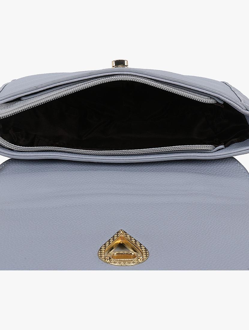 grey leatherette (pu) regular sling bag - 16984011 - Zoom Image - 3