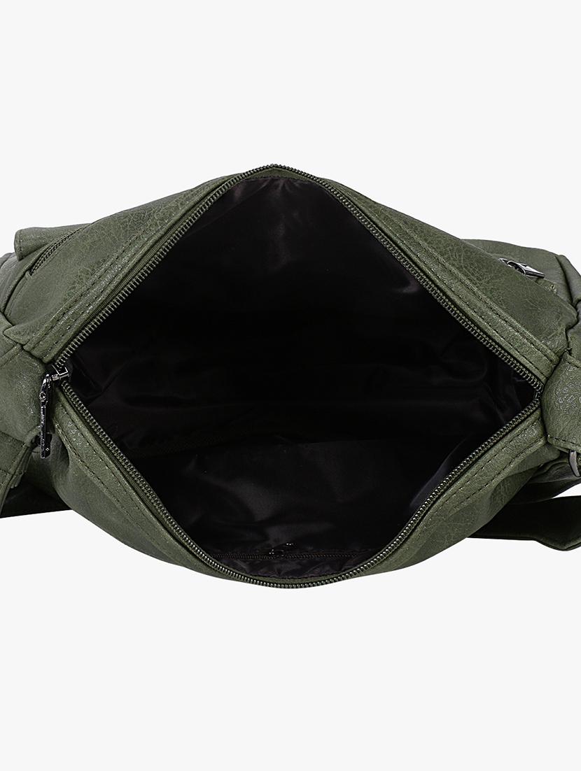 green leatherette (pu) regular sling bag - 16984012 - Zoom Image - 3