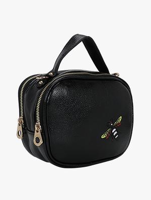 black leatherette (pu) regular sling bag - 16984018 - Standard Image - 4