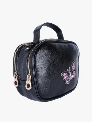 black leatherette (pu) regular sling bag - 16984019 - Standard Image - 4