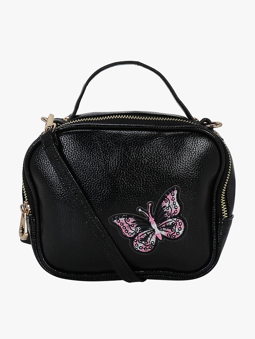 black leatherette (pu) regular sling bag - 16984019 - Zoom Image - 1