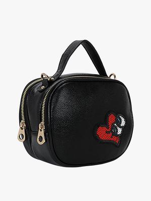 black leatherette (pu) regular sling bag - 16984020 - Standard Image - 4