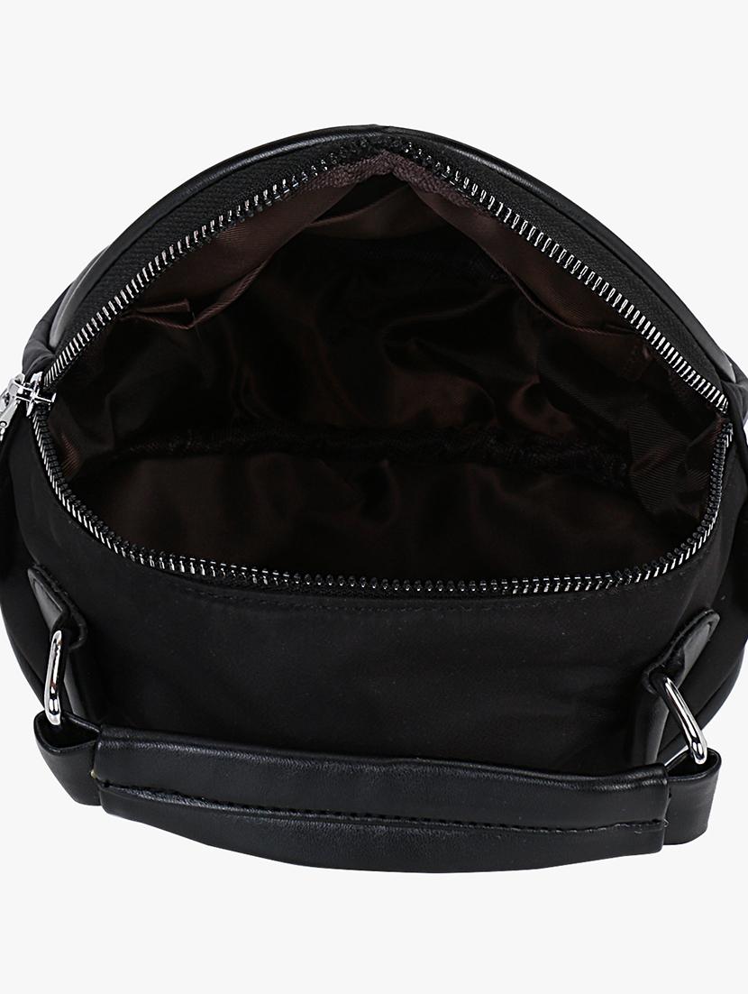 black leatherette (pu) regular sling bag - 16984021 - Zoom Image - 3