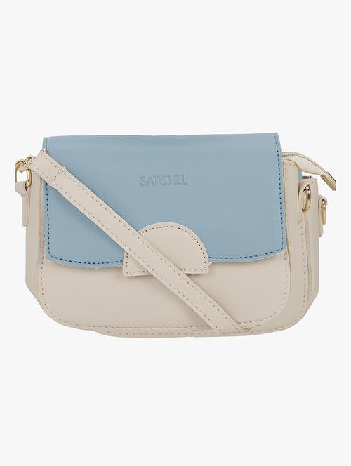 white leatherette (pu) regular sling bag - 16984025 - Standard Image - 1