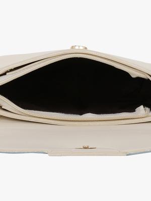 white leatherette (pu) regular sling bag - 16984025 - Standard Image - 3