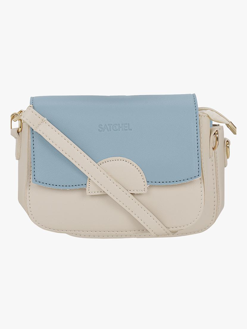 white leatherette (pu) regular sling bag - 16984025 - Zoom Image - 1
