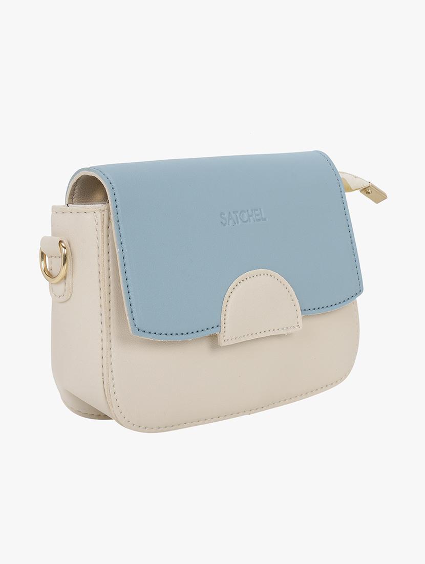 white leatherette (pu) regular sling bag - 16984025 - Zoom Image - 4