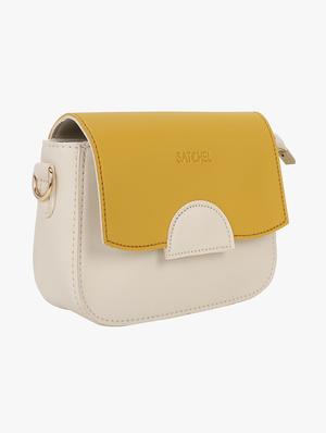 white leatherette (pu) regular sling bag - 16984026 - Standard Image - 4