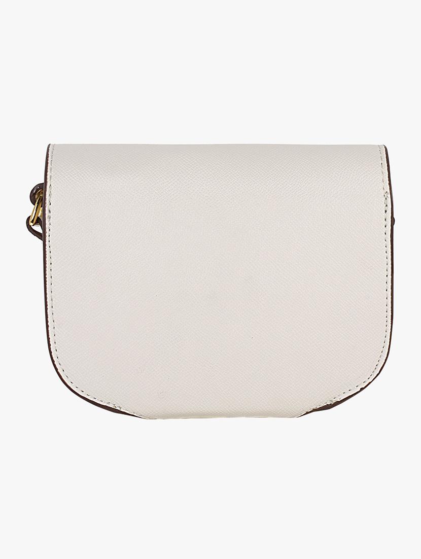 white leatherette (pu) regular sling bag - 16984029 - Zoom Image - 2